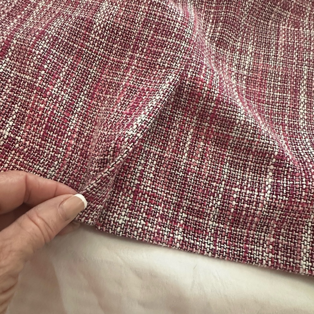 Kenar Red and White Tweed Skirt - Picture 5 of 9